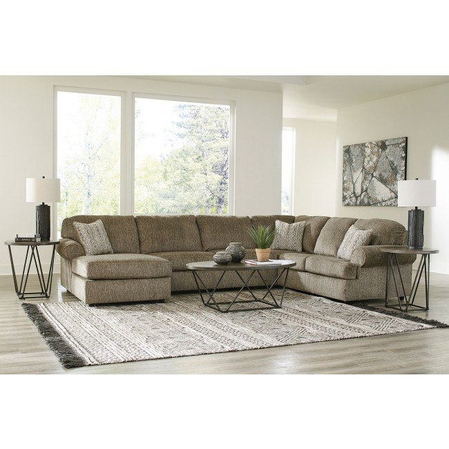 Hoylake Chocolate Sectional Set Signature Design Furniture Cart