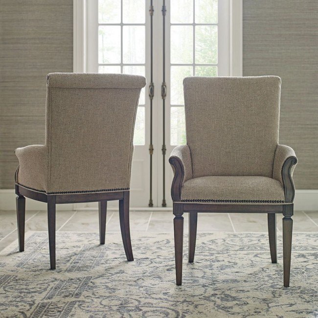 Savona Camille Upholstered Arm Chair (Set Of 2) American ...