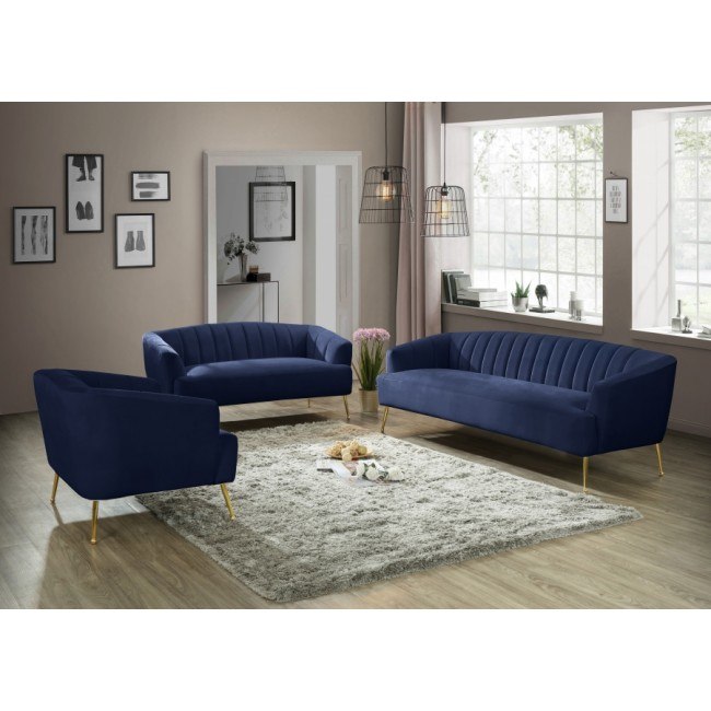 Tori Living Room Set Navy Meridian Furniture Furniture Cart