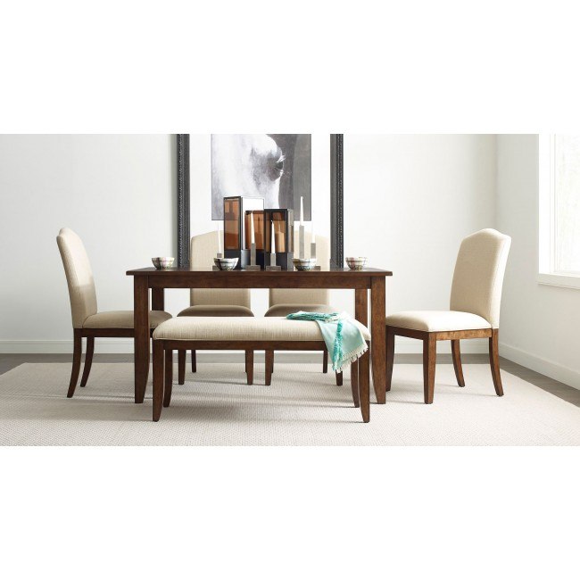 The Nook 60 Inch Rectangular Dining Set Maple W Parsons Chairs The Nook 60 Inch Rectangular Dining Set Maple W Parsons Chairs