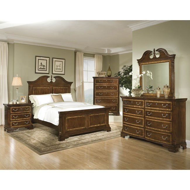 Wellington Manor Panel Bedroom Set American Woodcrafters Furniture Cart