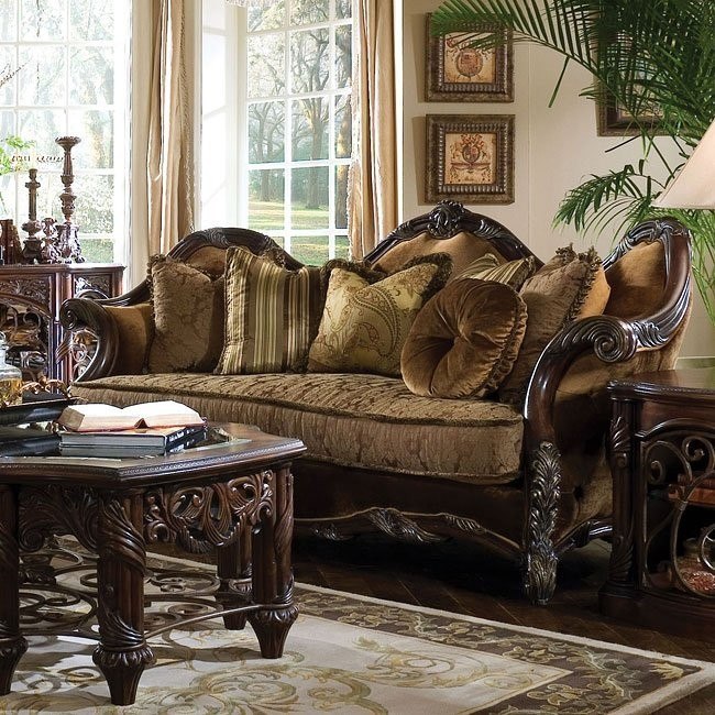 Essex Manor Wood Trim Sofa Aico Furniture Furniture Cart