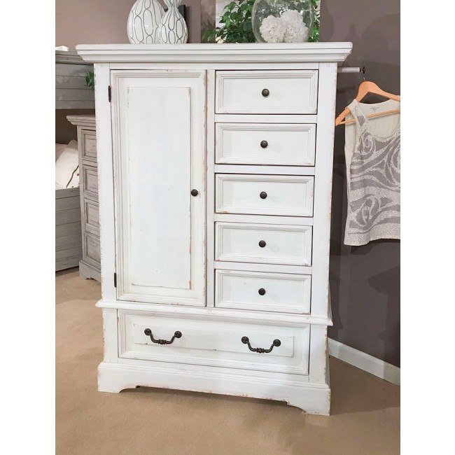 Stonebrook Gentlemans Chest (Antique White) American Woodcrafters
