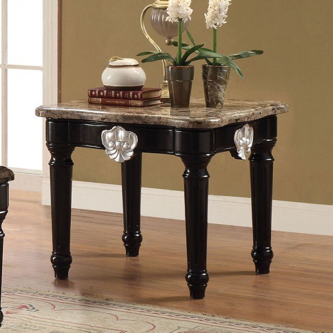 Ernestine Marble Top End Table Acme Furniture | Furniture Cart