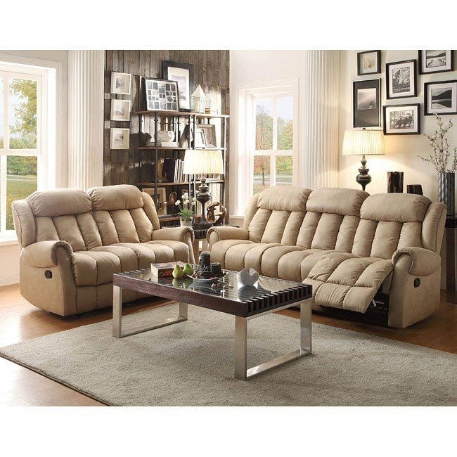 Mankato Reclining Living Room Set (Beige) Homelegance ...