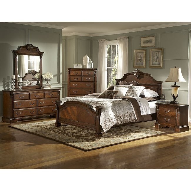 Legacy Panel Bedroom Set (Brown Cherry) Homelegance Furniture Cart