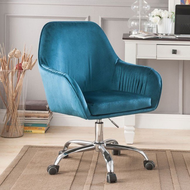Eimer Office Chair (Teal) Acme Furniture Furniture Cart