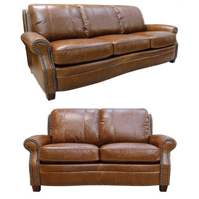 Ashton Italian Leather Living Room Set Luke Leather ...