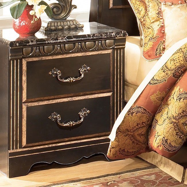 Coal Creek Two Drawer Night Stand Signature Design Furniture Cart