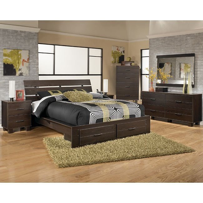 Edmonton Platform Storage Bedroom Set Signature Design Furniture Cart