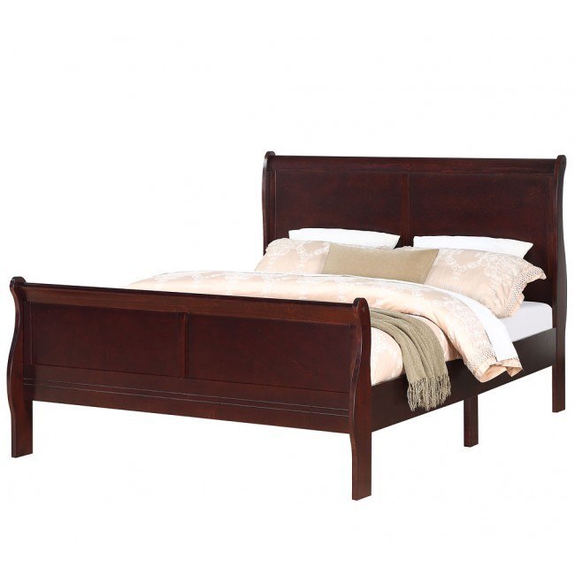 Louis Philip Sleigh Bed Cherry