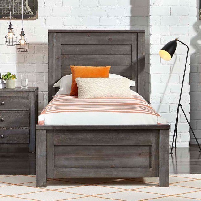 Wheaton Youth Panel Bed Charcoal Progressive Furniture Furniture Cart