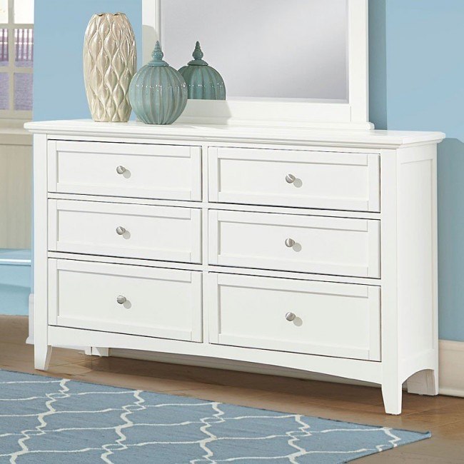 Bonanza Double Dresser White Vaughan Bassett 2 Reviews Furniture Cart