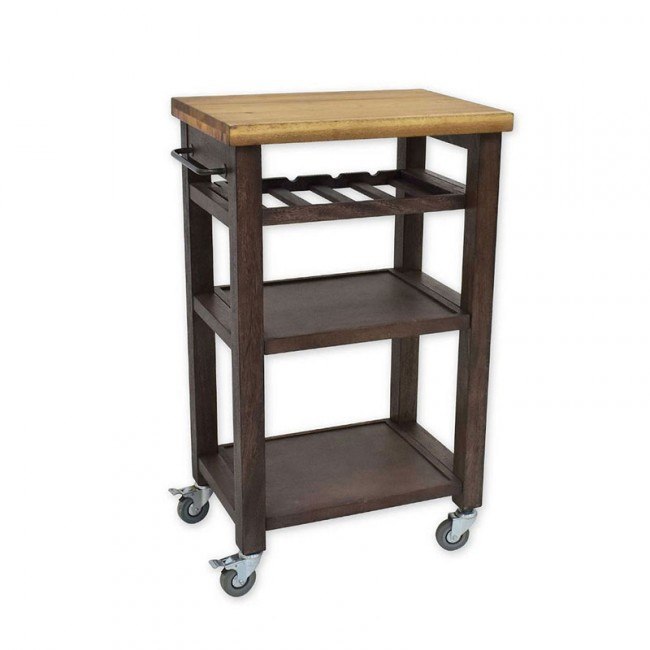 Belden Kitchen Cart Grey Brown Steve Silver Furniture Furniture Cart