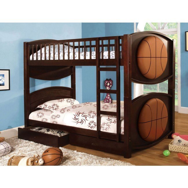 Omnus Bedroom Set W Olympic Bunk Bed Basketball Design