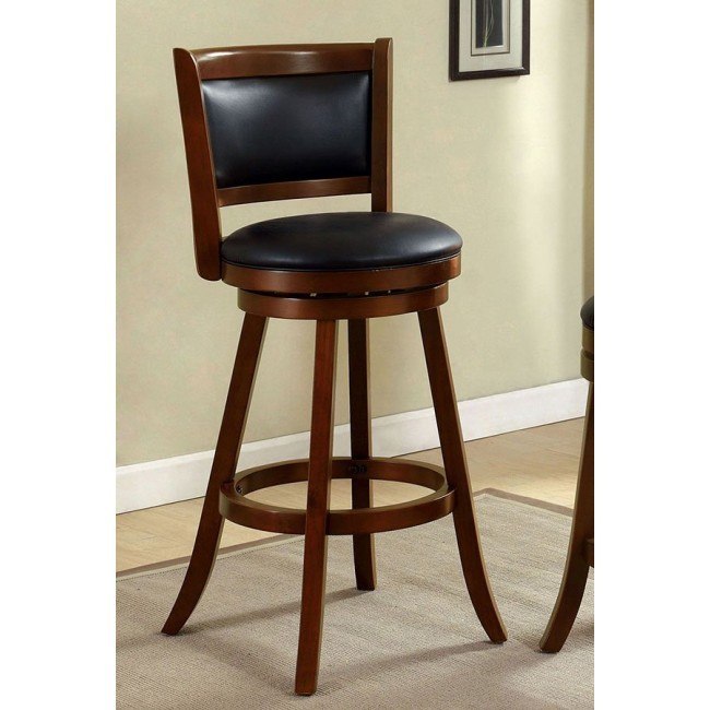 Letcher 30 Inch Swivel Bar Stool Dark Cherry Furniture Of America Furniture Cart