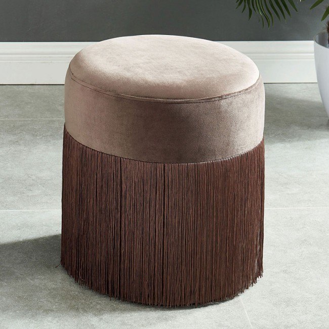 Tyndall Ottoman (Brown) Furniture Of America | Furniture Cart