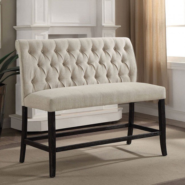 Marshall Counter Height Bench Beige Furniture Of America Furniture Cart marshall-counter-height-bench-beige-furniture-of-america-furniture-cart