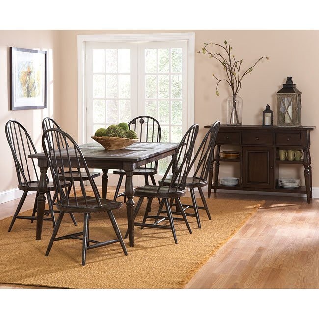 Heritage Dining Room Set W/ Windsor Chairs Steve Silver Furniture