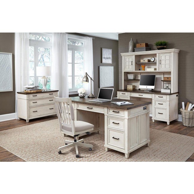 Caraway 66 Inch Executive Home Office Set Aspenhome Furniture Cart