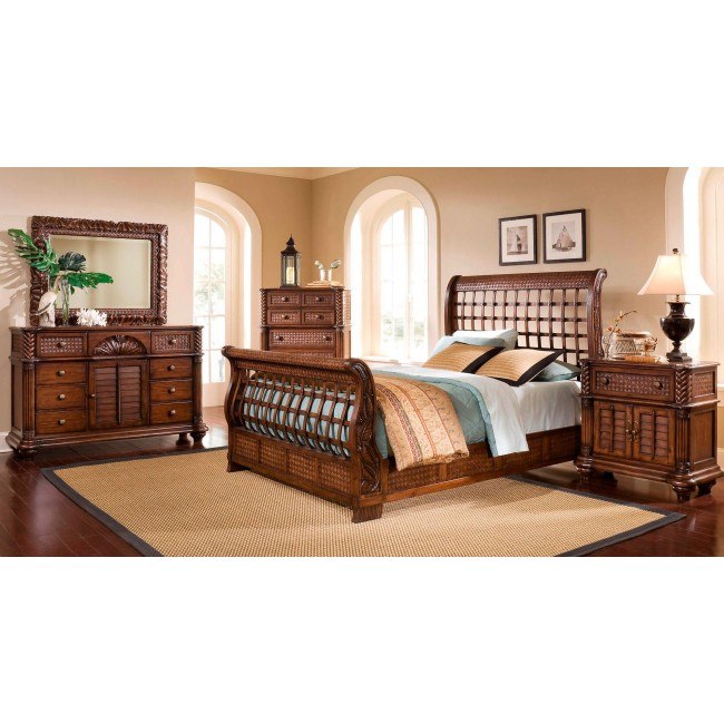 Palm Court II Sleigh Bedroom Set (Coco Brown) Progressive ...
