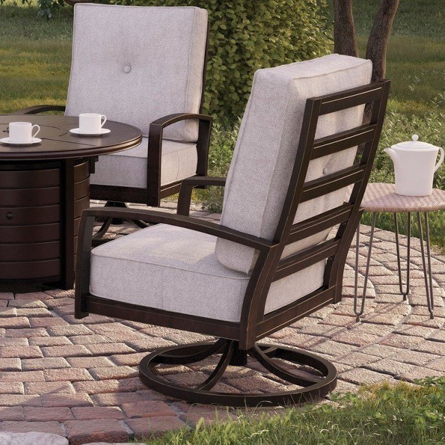 Castle Island Outdoor Swivel Lounge Chair Signature Design Furniture Cart