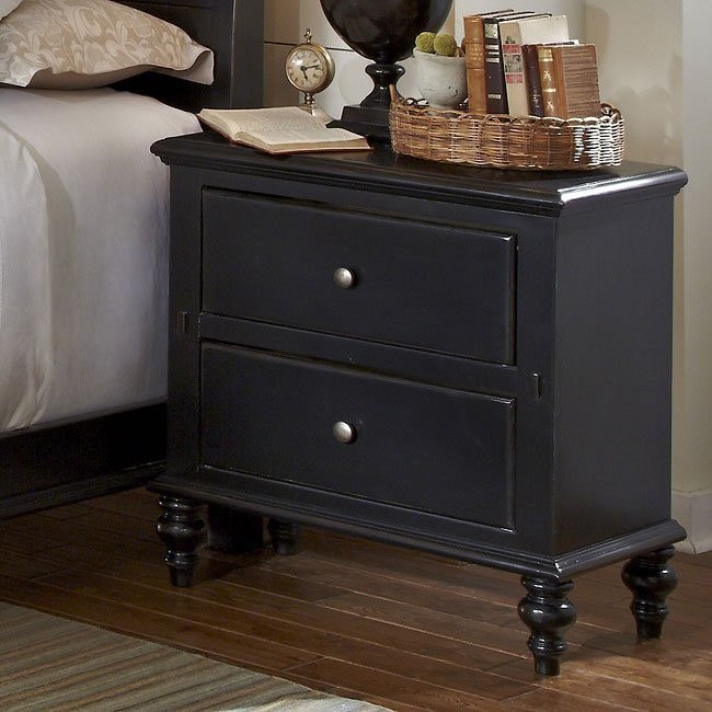 Napa Valley Night Stand Antique Black Progressive Furniture