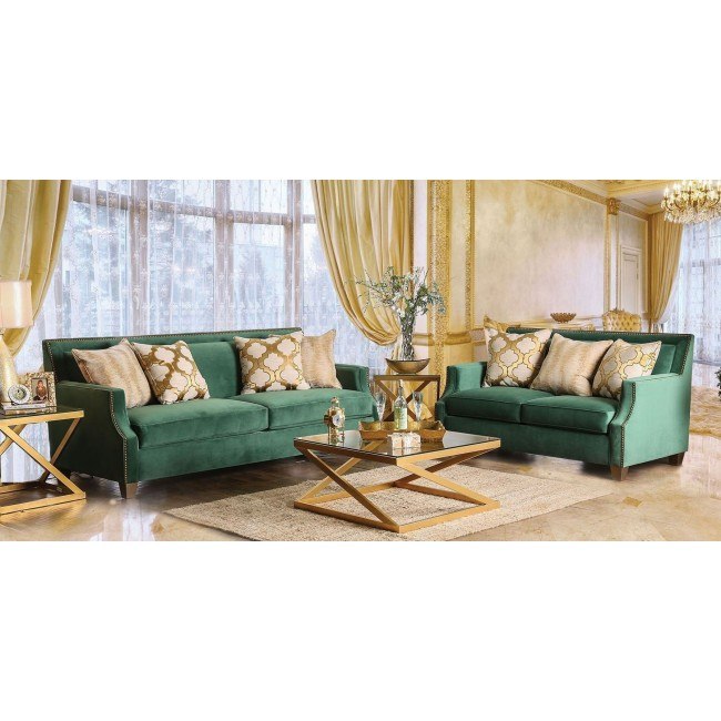 Verdante Living Room Set (Emerald Green) Furniture Of America | Furniture  Cart