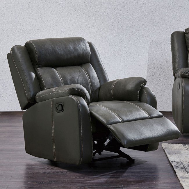 Gin Rummy Charcoal Recliner