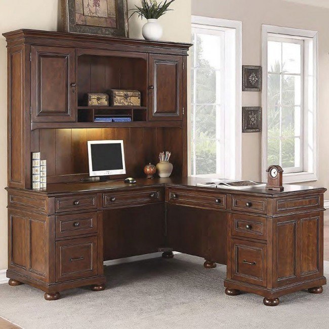 American Heritage L Shaped Desk W Hutch Flexsteel Furniture Cart American Heritage L Shaped Desk W