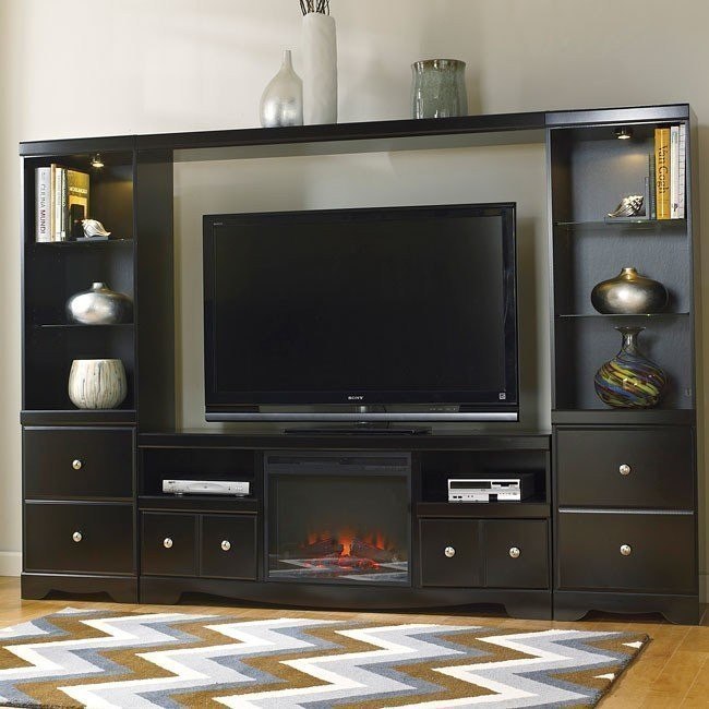 Shay Large Entertainment Wall W/ Fireplace Signature Design Furniture