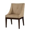 Taupe Microvelvet Accent Chair