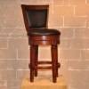 Monticello 30 inch Leather Stool (Distressed Walnut)