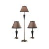 Hunley 3-Pack Lamp Set (Bronzed Brass)