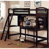 Workstation Twin Bunk Bed (Cappuccino)