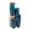Agua Indoor/Outdoor Floor Fountain (Blue Glaze)
