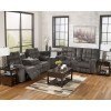 Acieona Slate Reclining Sectional Set