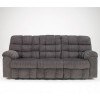 Acieona Slate Reclining Sofa w/ Drop Down Table