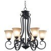 Flex 6 Light Chandelier (Bronze)