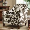 Brown and White Cow Pattern Accent Chair