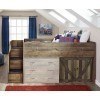 Trinell Twin Loft Bed w/ Left Storage Steps