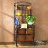 Iron/Wicker Baker's Rack