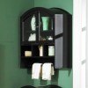 Arch Top Wall Cabinet - Black