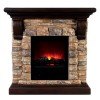 Vesti Portable Faux Stone Fireplace