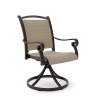 Bass Lake Outdoor Sling Swivel Chair (Set of 2)
