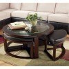 Marion Cocktail Table w/ 4 Backless Stools