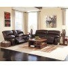 Damacio Dark Brown Reclining Living Room Set w/ Power