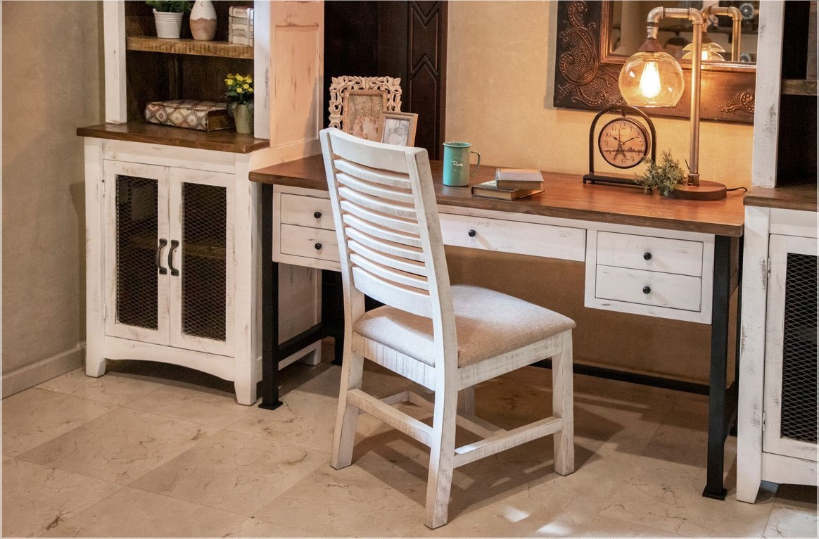 Pueblo Home Office Set (Brown/ White) IFD Furniture, 3 Reviews