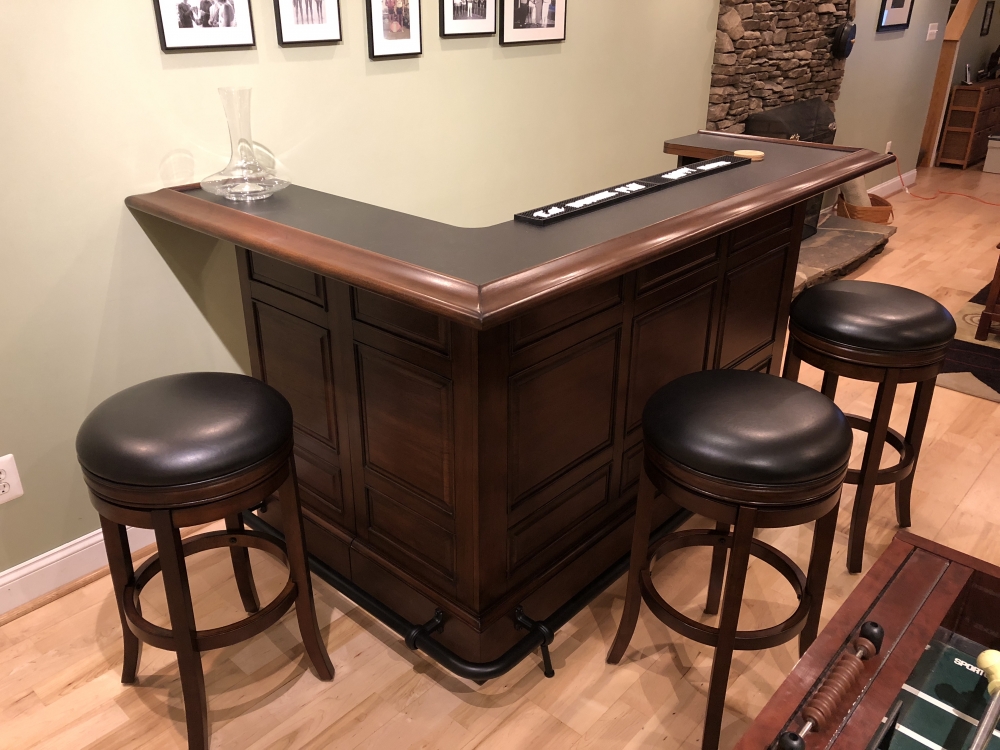 Manchester Raised Panel Return Bar (Distressed Walnut) ECI Furniture, 9